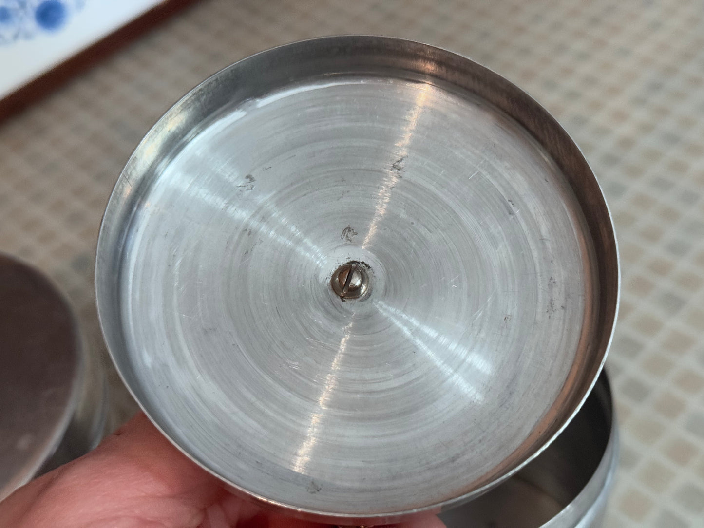 Nasco Italy Round Ribbed Aluminum Canister Set