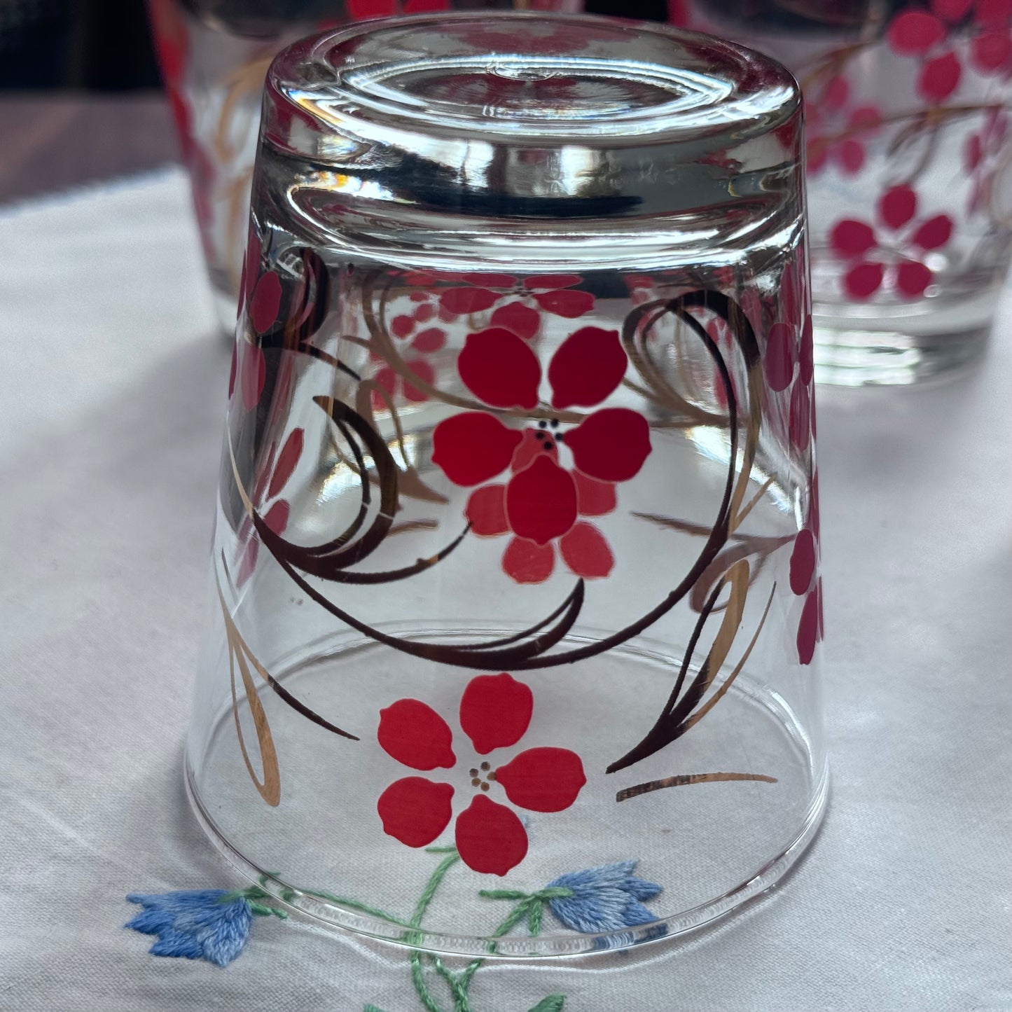 Dominion Glass Floral Drinking Glasses