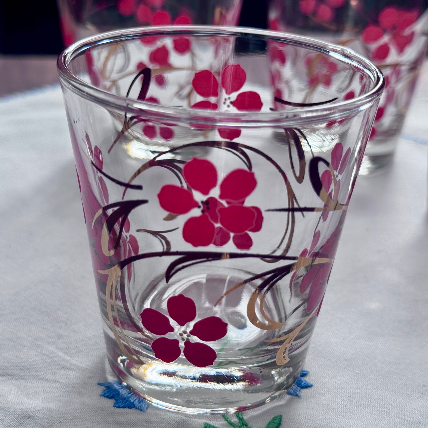 Dominion Glass Floral Drinking Glasses