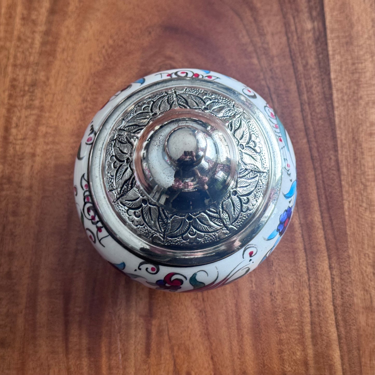 Turkish Kutahya Lidded Jar