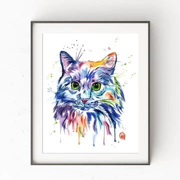 Rainbow Kitty Print