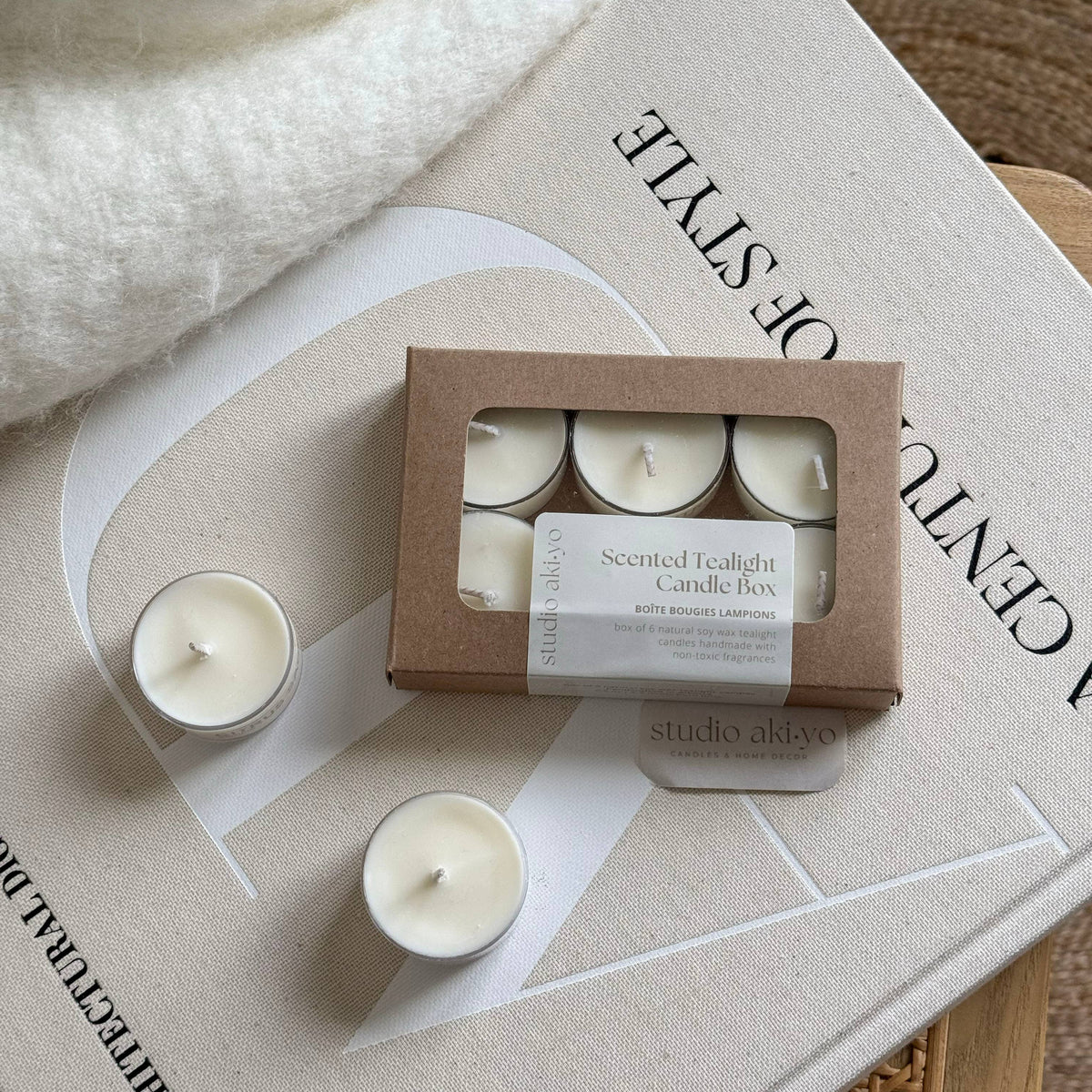 Vanilla Black Raspberry Tealight Candle Box | Hygge Home: Box of six tealight
