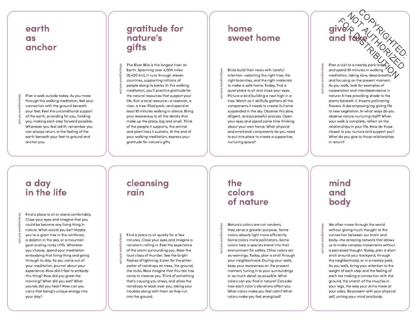 Nature Meditations Deck