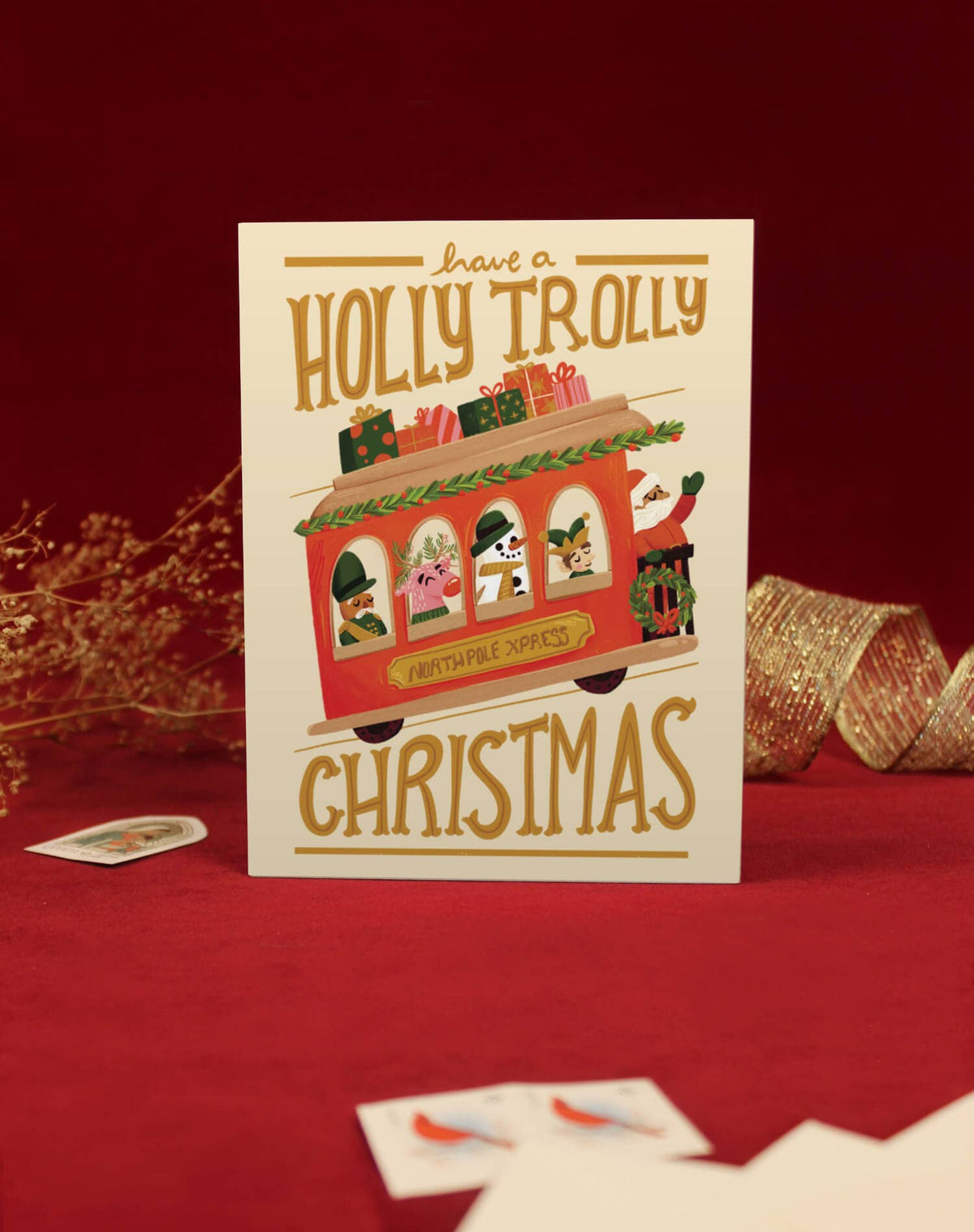 Holly Trolly Holiday Boxed Set - 6 Greeting Card Set