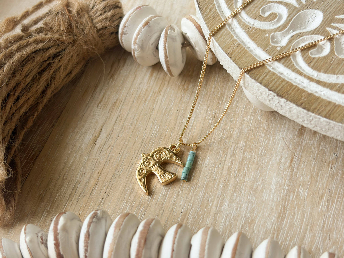 Folk Art Necklace: Elephant