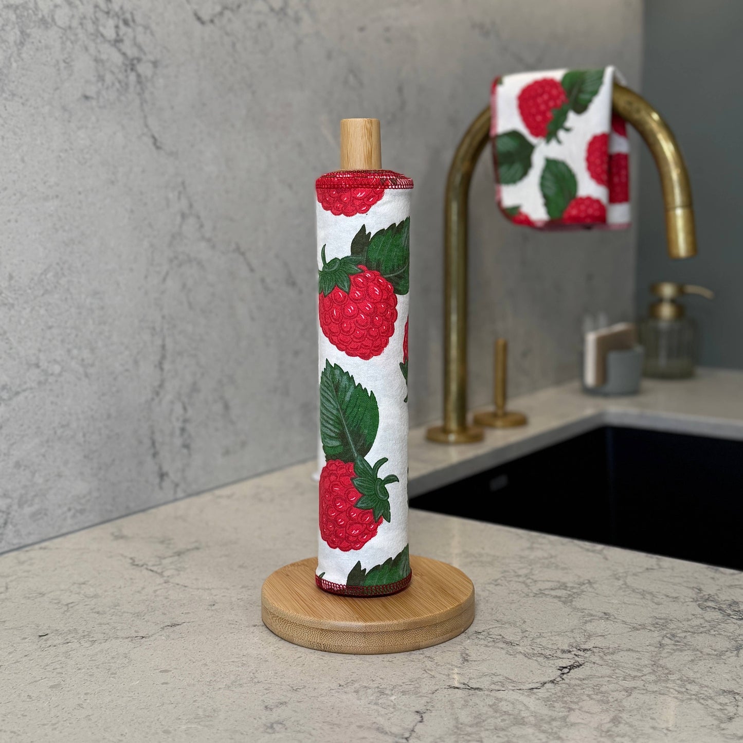 Earthly CO Reusable Paper Towel 10/PK Raspberry Lush: Assorted / 33x25.5cm/13x10"