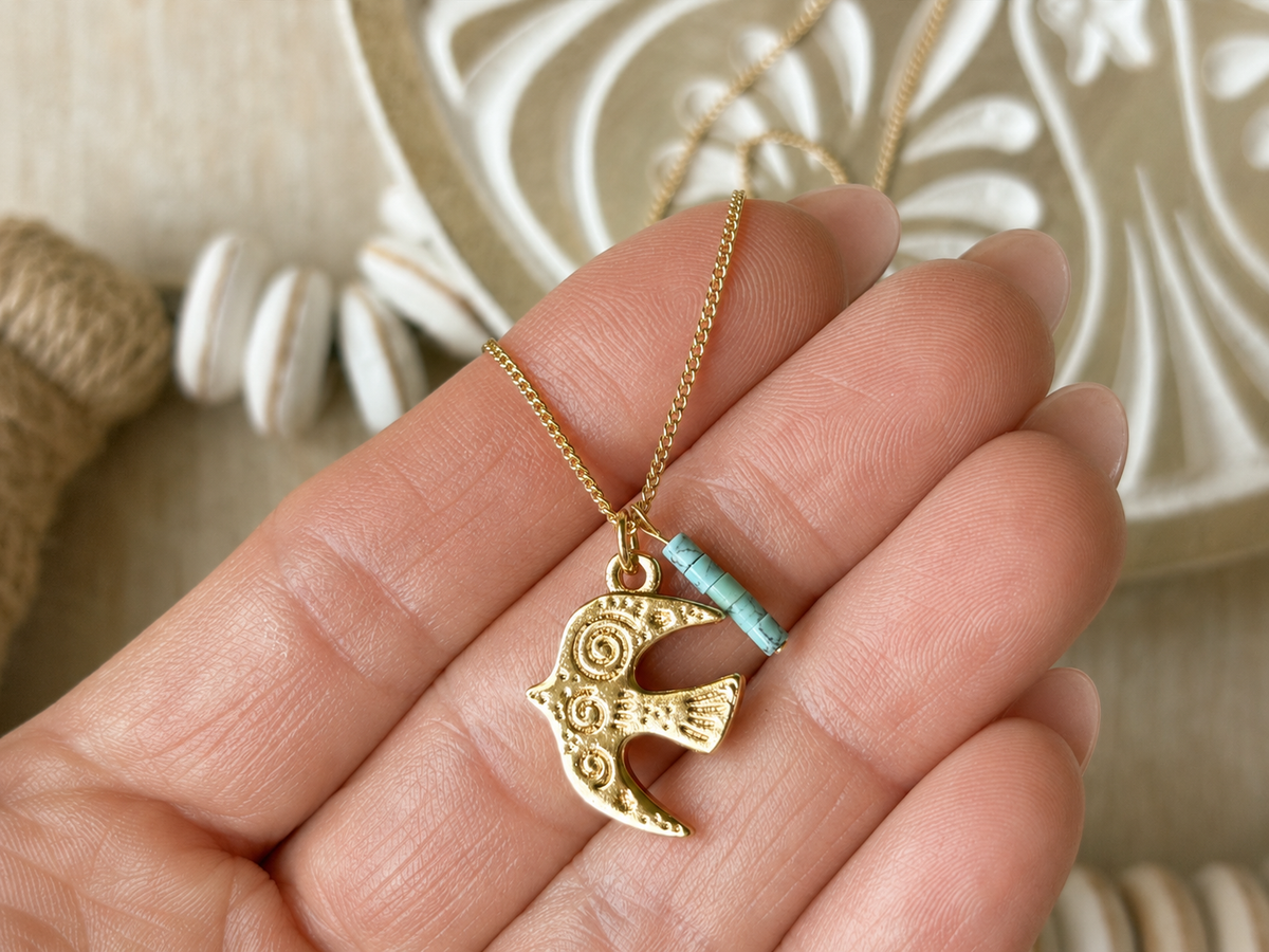 Folk Art Necklace: Elephant